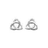 Celtic Trinity Knot Cubic Zirconia Stud Earrings